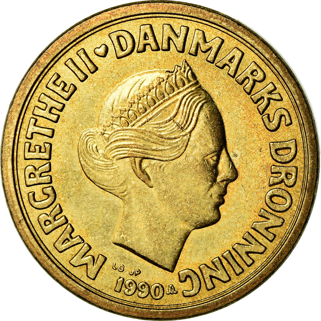 Danish Coin 10 Kroner | Queen Margrethe II 2nd portrait | KM867 | Denmark | 1989 - 1993