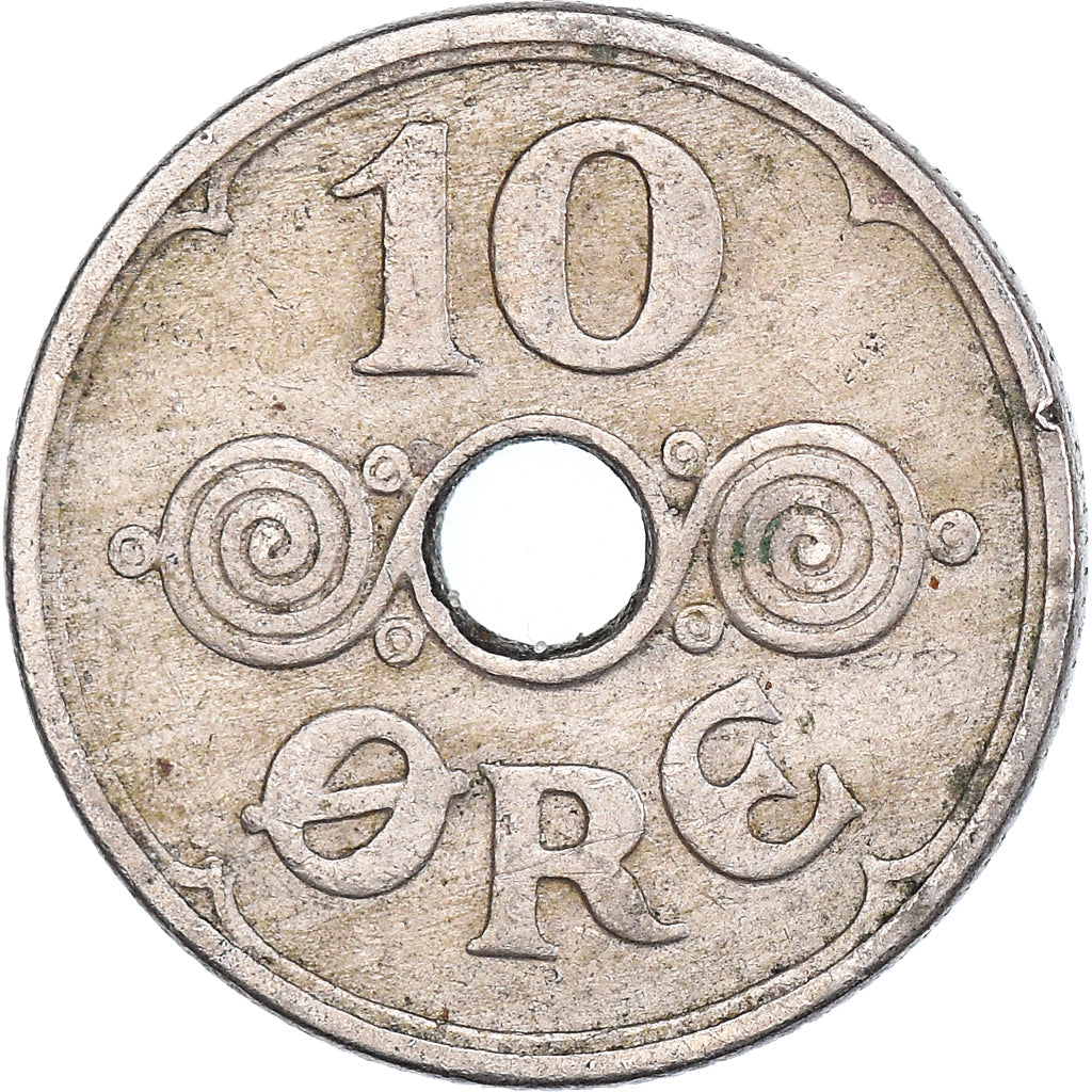 Danish Coin 10 Øre | Christian X | KM822 | Denmark | 1924 - 1947