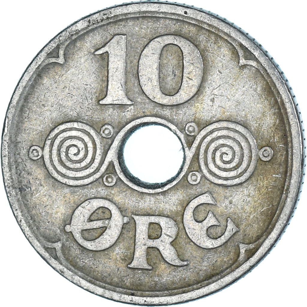 Danish Coin 10 Øre | Christian X | KM822 | Denmark | 1924 - 1947