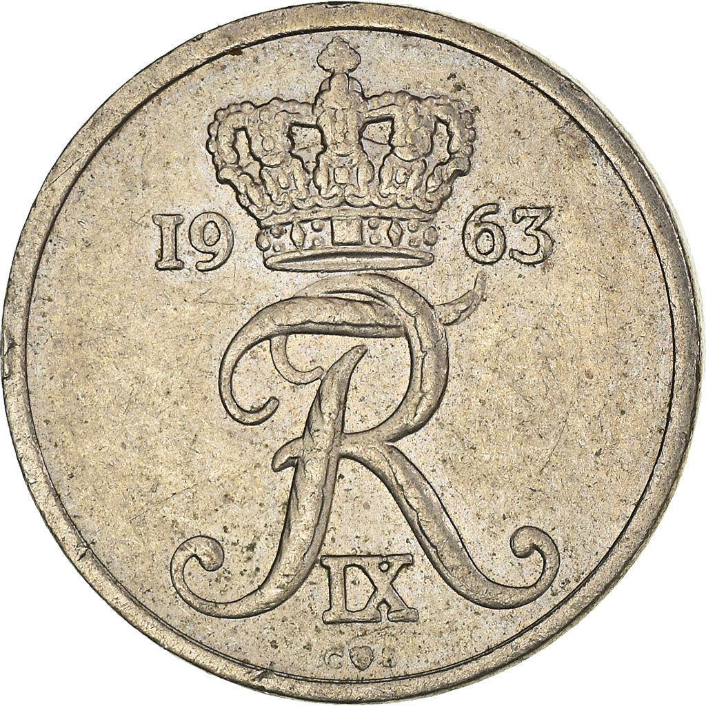 Danish Coin 10 Øre | King Frederik IX | KM849 | Denmark | 1960 - 1972