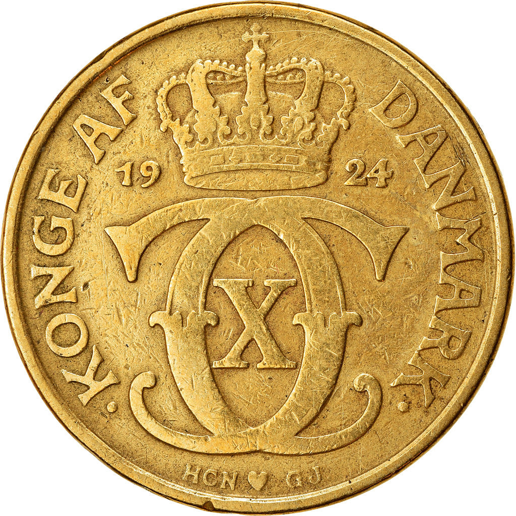 Danish Coin 2 Kroner | Christian X | KM825 | Denmark | 1924 - 1941