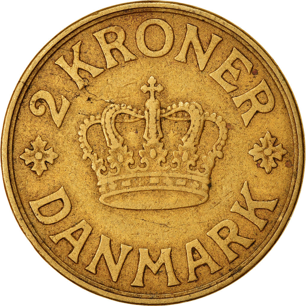 Danish Coin 2 Kroner | Christian X | KM825 | Denmark | 1924 - 1941