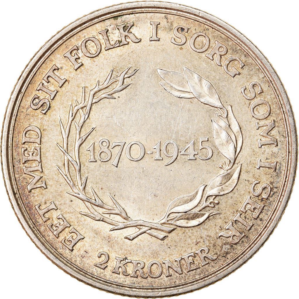 Danish Coin 2 Kroner | Christian X King's Birthday | KM836 | Denmark | 1945