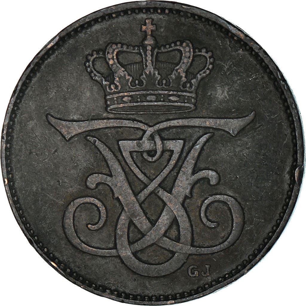 Danish Coin 2 Øre | King Frederik VIII Monogram | KM805 | Denmark | 1907 - 1912