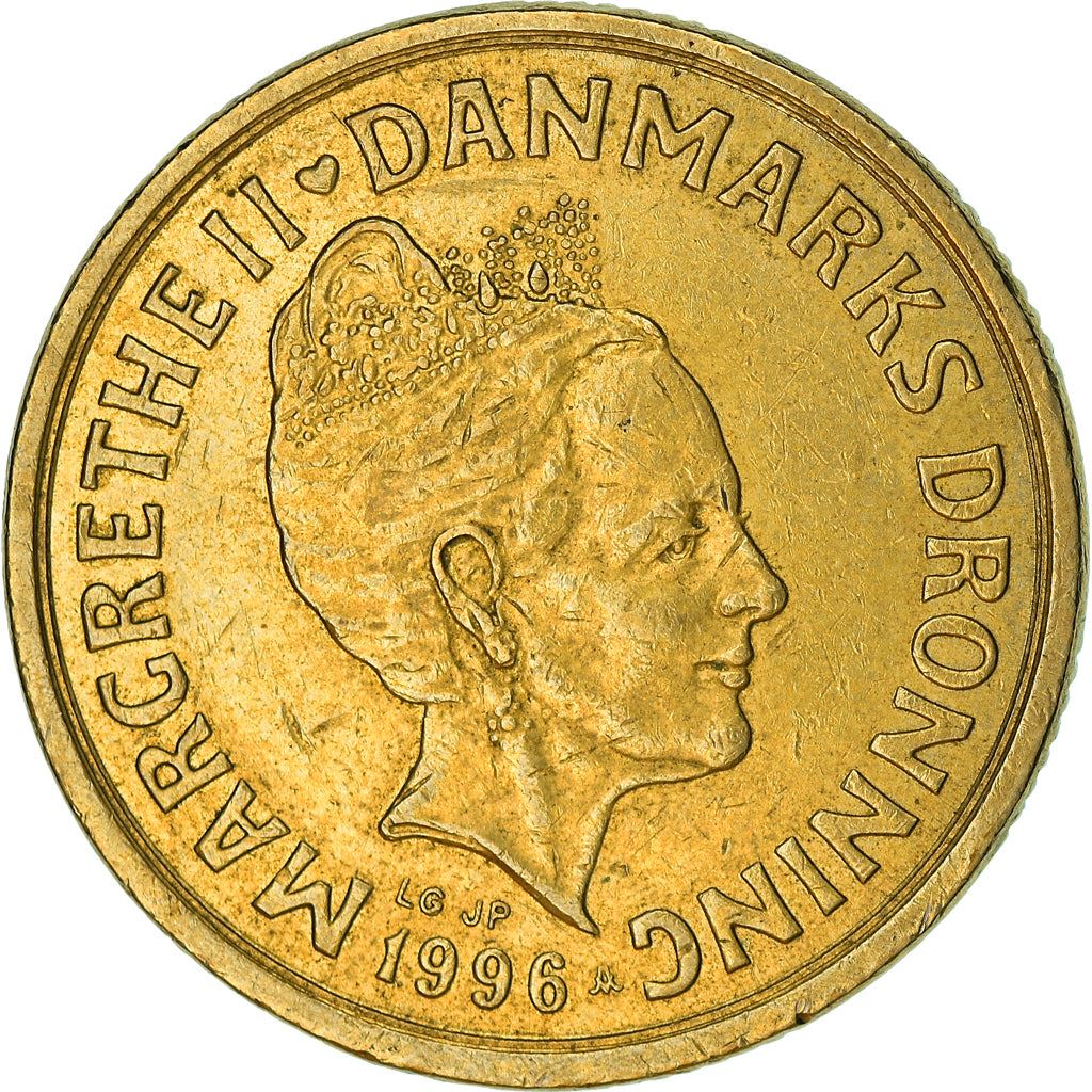 Danish Coin 20 Kroner | Queen Margrethe II 3rd portrait | KM878 | Denmark | 1994 - 1999