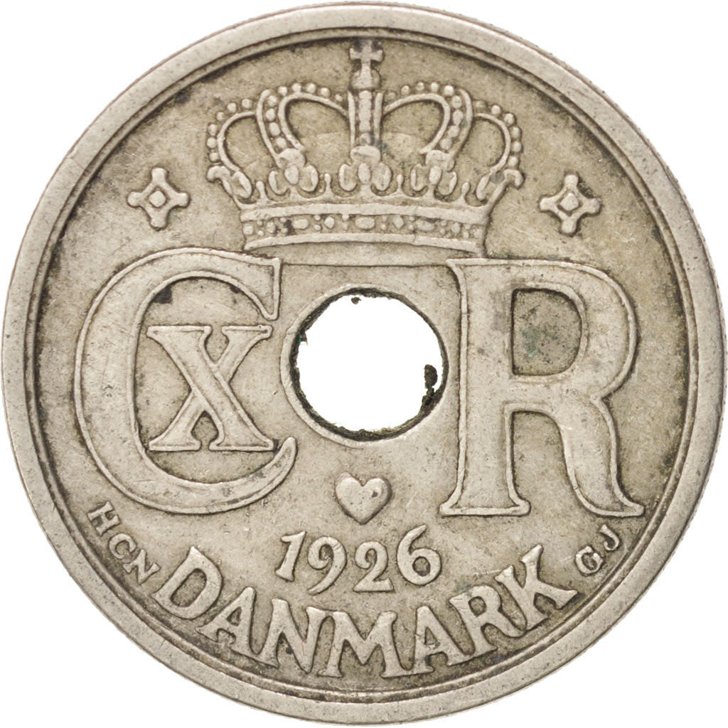 Danish Coin 25 Øre | Christian X | German Occupation | KM823 | Denmark | 1924 - 1947