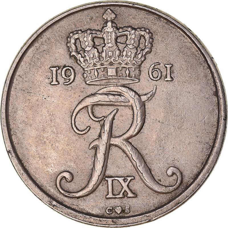 Danish Coin 25 Øre | King Frederik IX | Oak Tree | KM850 | Denmark | 1960 - 1967