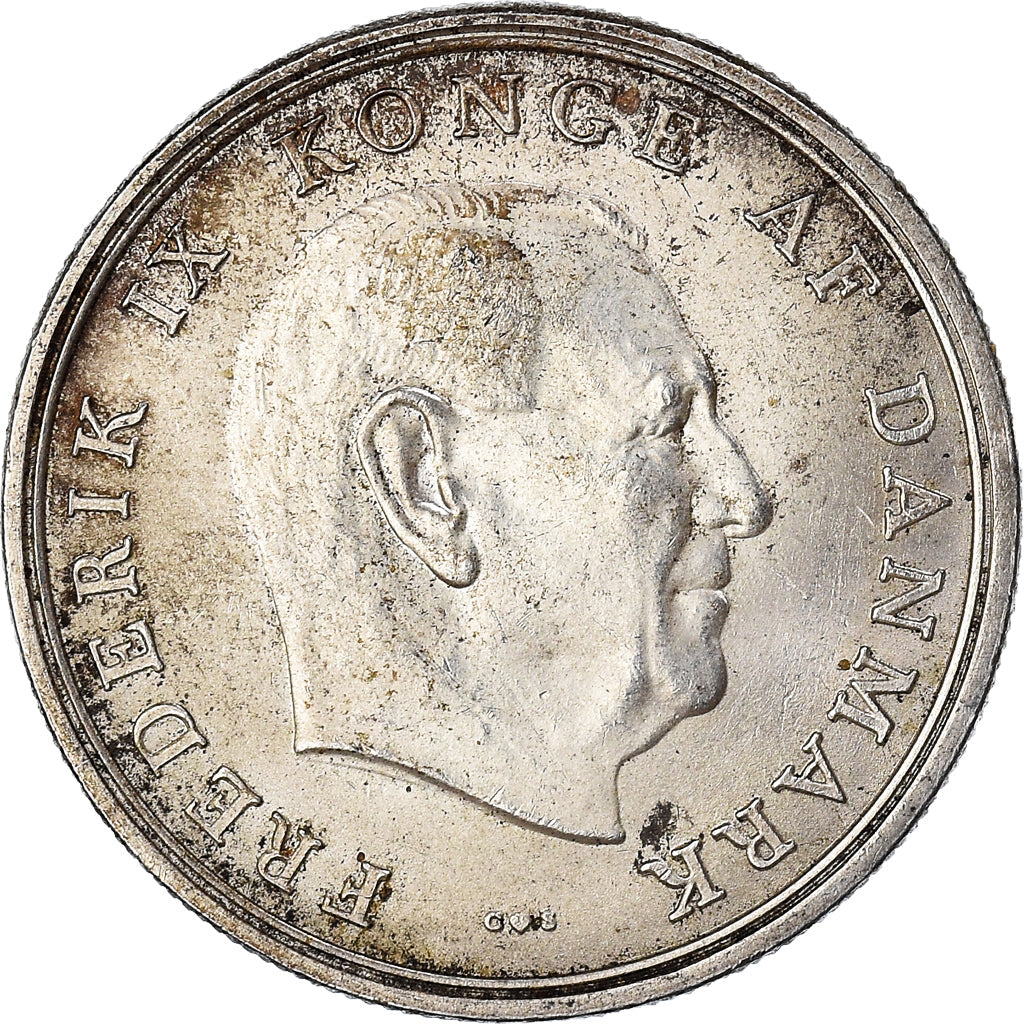 Danish Coin 5 Kroner | Frederik IX Wedding | Peincess Anne Marie | KM854 | Denmark | 1964