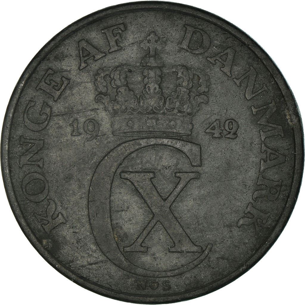 Danish Coin 5 Øre | Christian X German Occupation | Oak Branch | KM834a | Denmark | 1942 - 1945