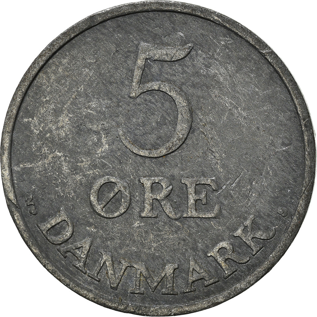 Danish Coin 5 Øre | King Frederik IX Monogram | KM843 | Denmark | 1950 - 1964