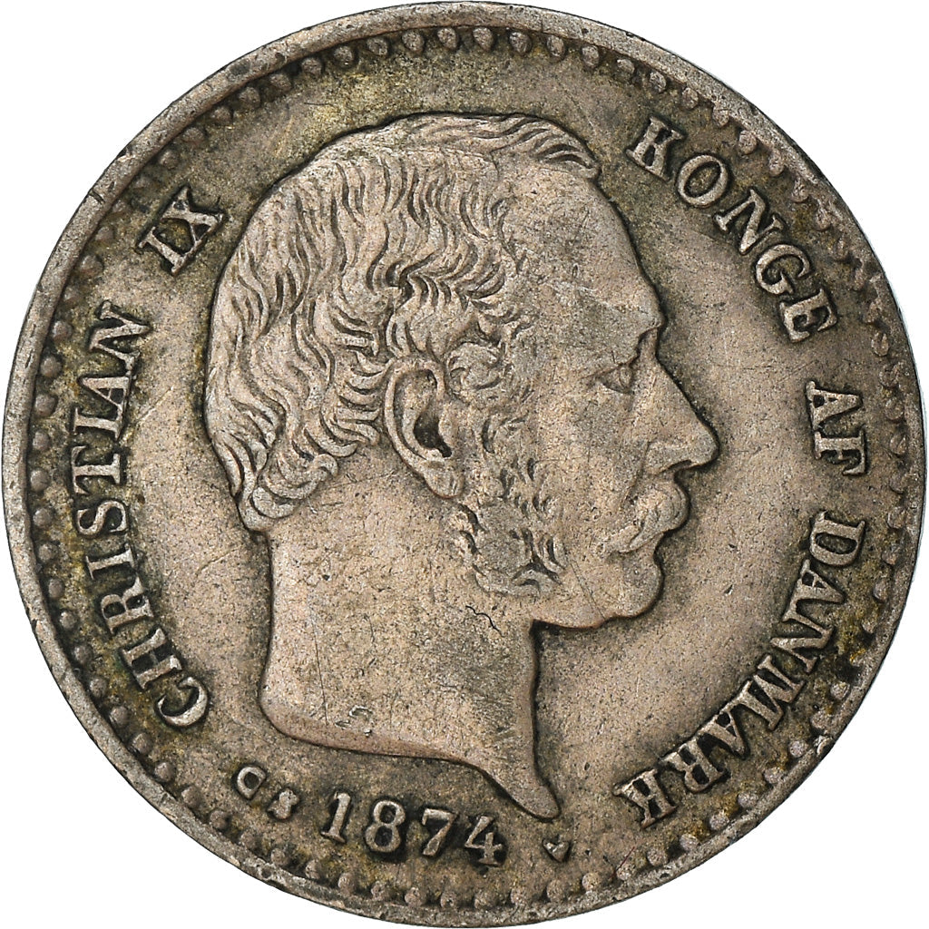 Denmark 10 Ore Coin | Christian IX | Porpoise | KM795 | 1874 - 1905