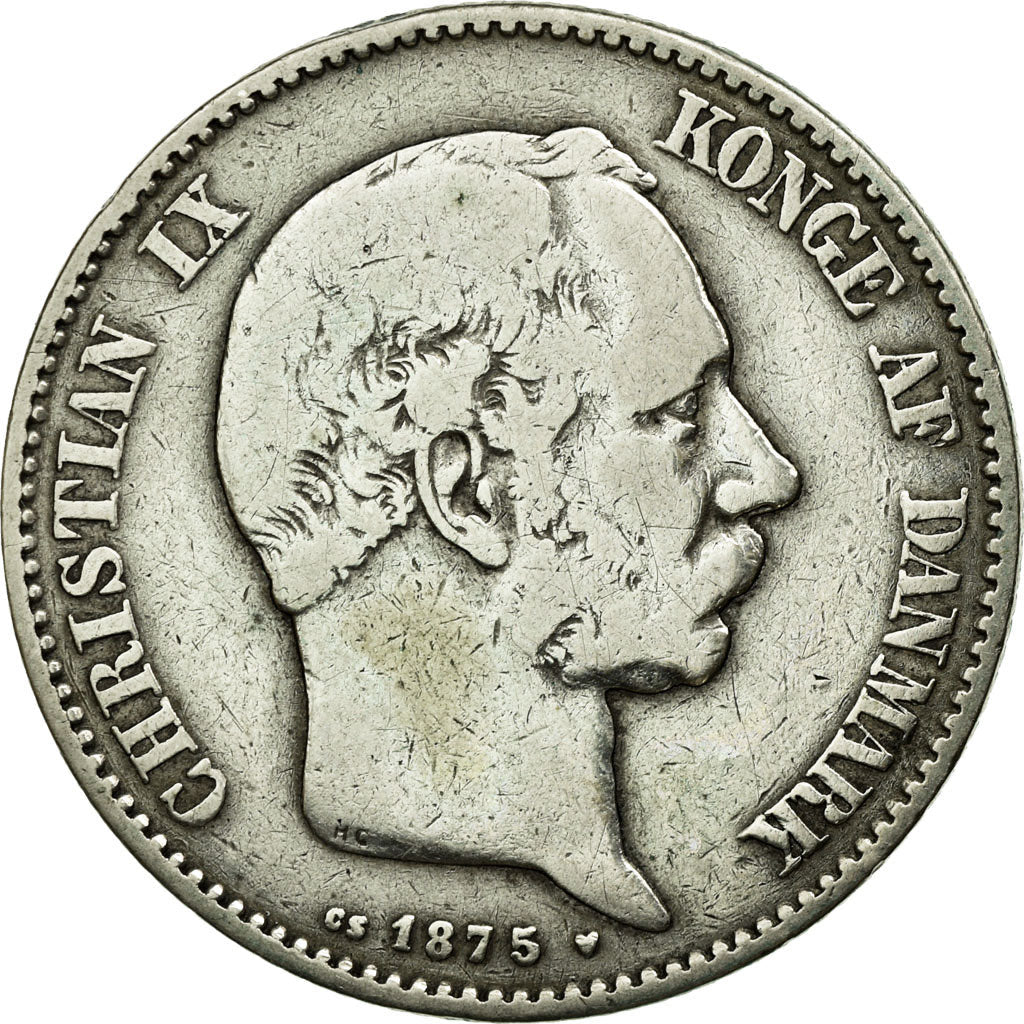 Denmark 2 Kroner Coin | Christian IX | Porpoise | KM798 | 1875 - 1899