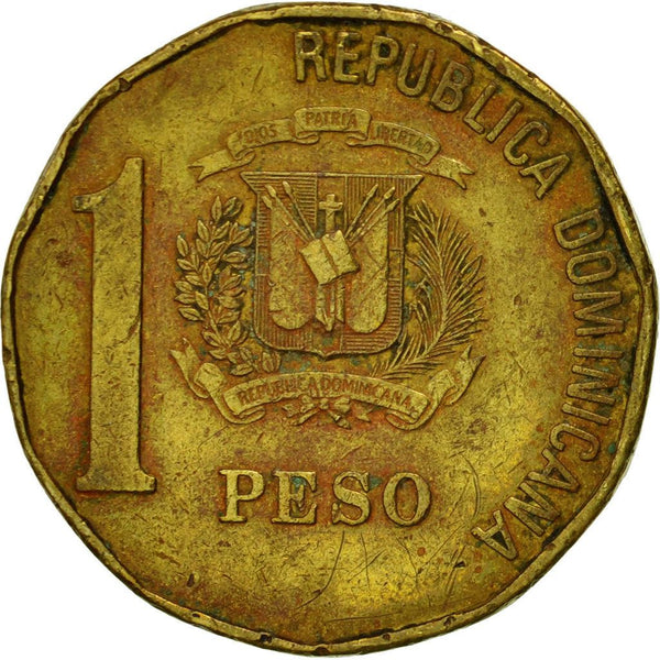 Dominican Republic | 1 Peso Coin | Juan Pablo Duarte y Diez | KM80 | 1991 - 2008