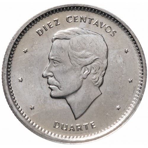 Dominican Republic 10 Centavos Coin | Juan Pablo Duarte | KM60 | 1983 - 1987