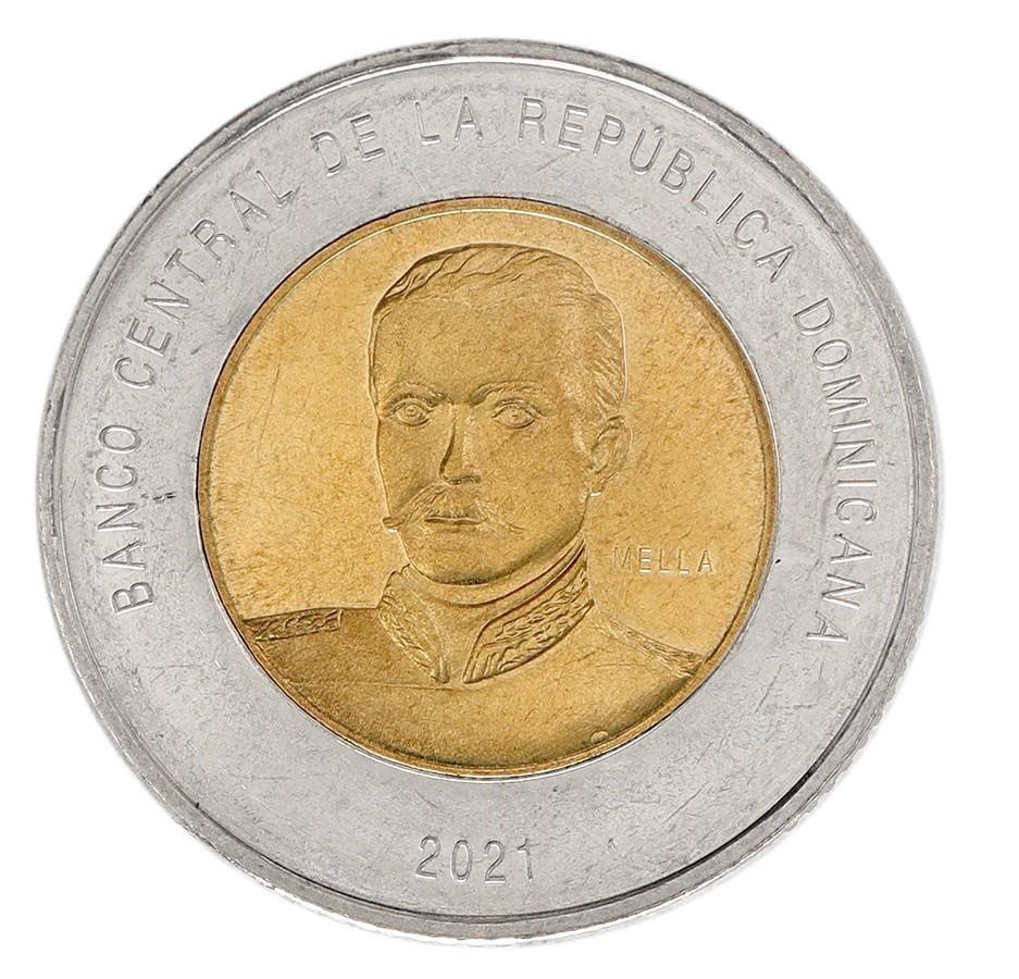 Dominican Republic | 10 Pesos Coin | Matías Ramón Mella | Km:126 | 2017 - 2022