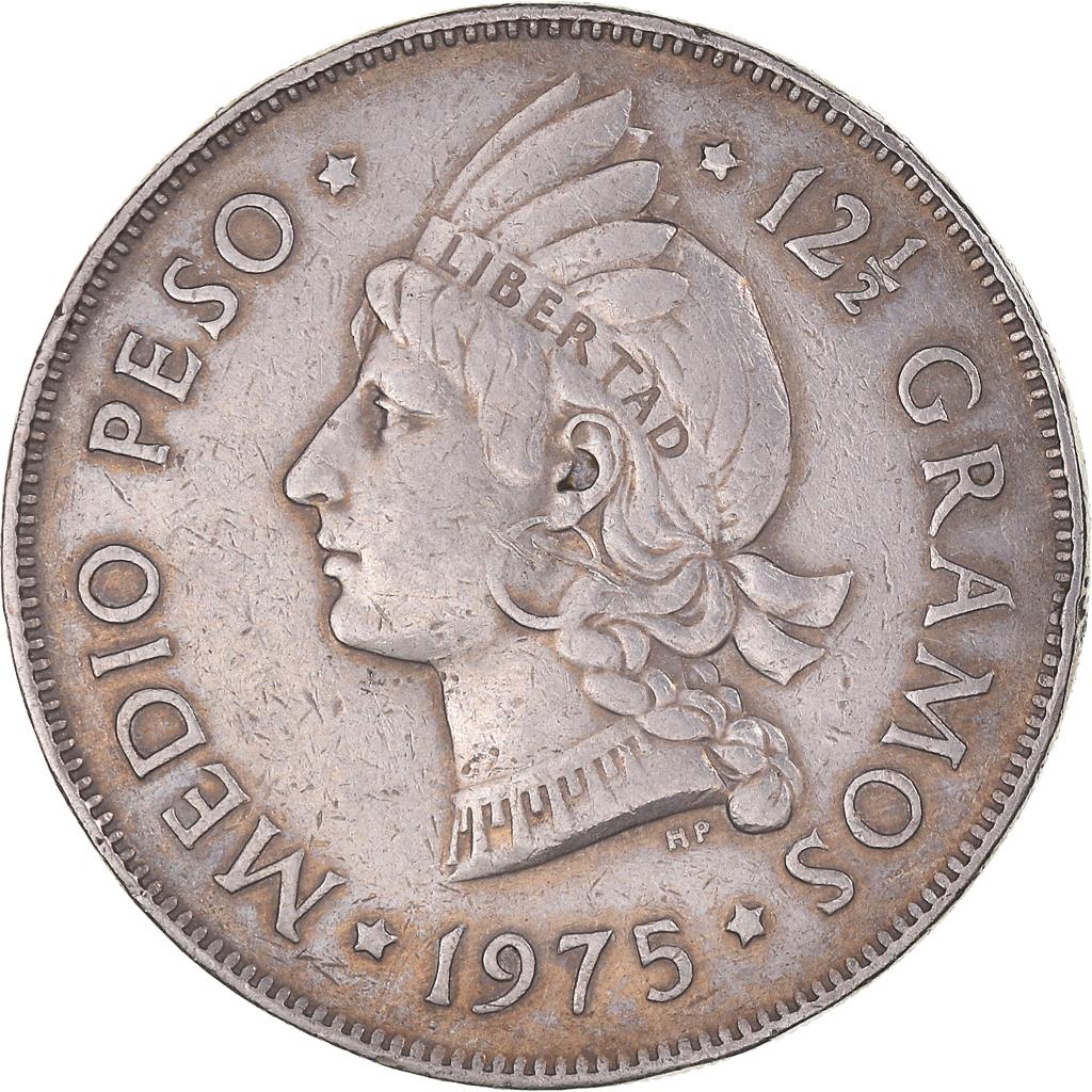 Dominican Republic 1/2 Peso Coin | Liberty | KM21a | 1967 - 1975