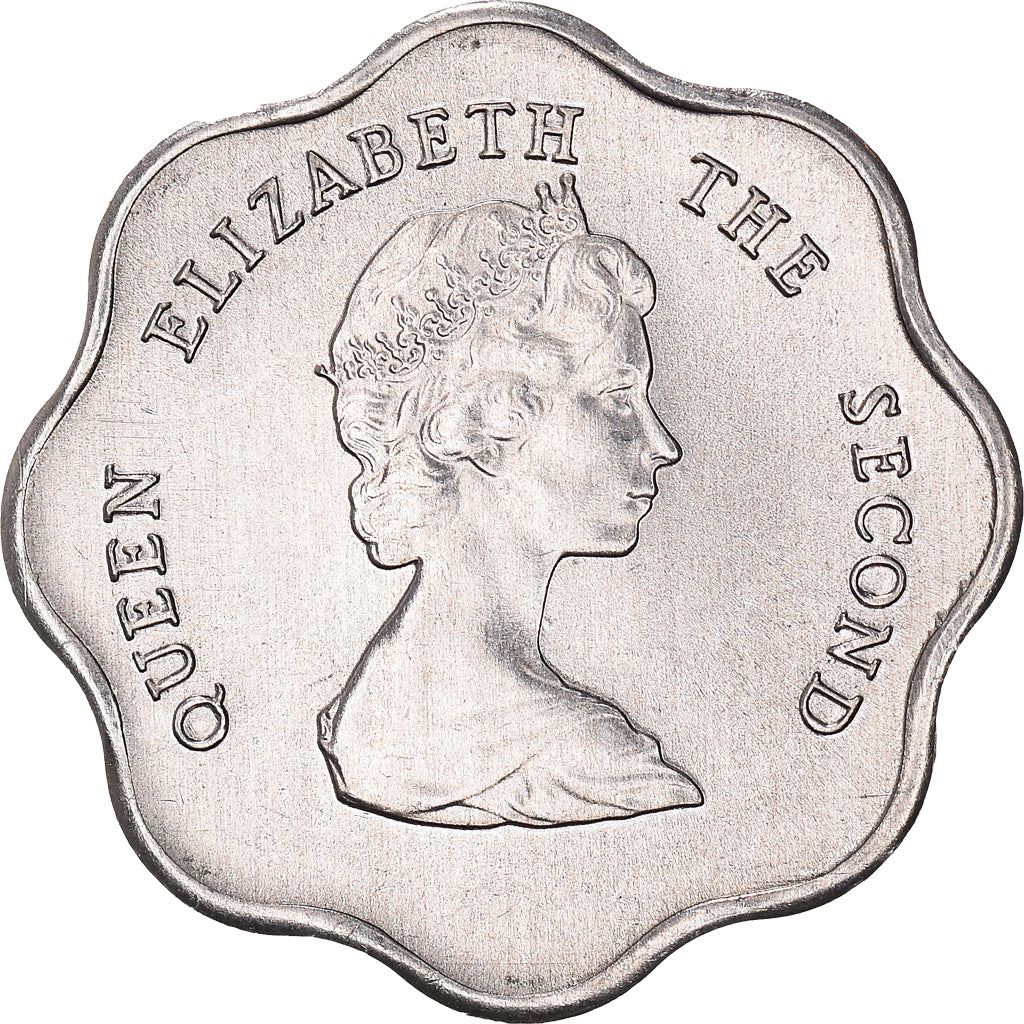 Eastern Caribbean States Coin 5 Cents | Queen Elizabeth II | Palm | KM12 | 1981 - 2000