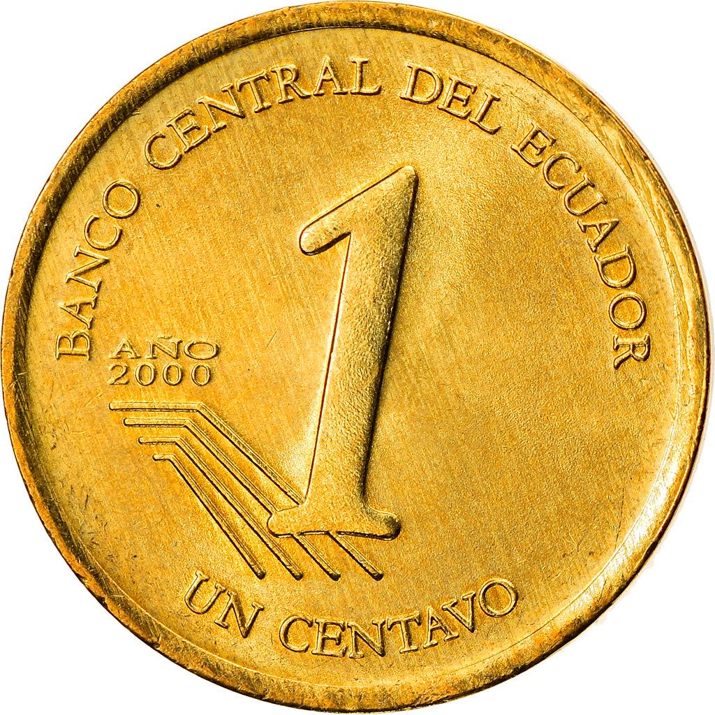 Ecuador | 1 Centavo Coin | Globe - Equator | Km:104 | 2000 - 2003