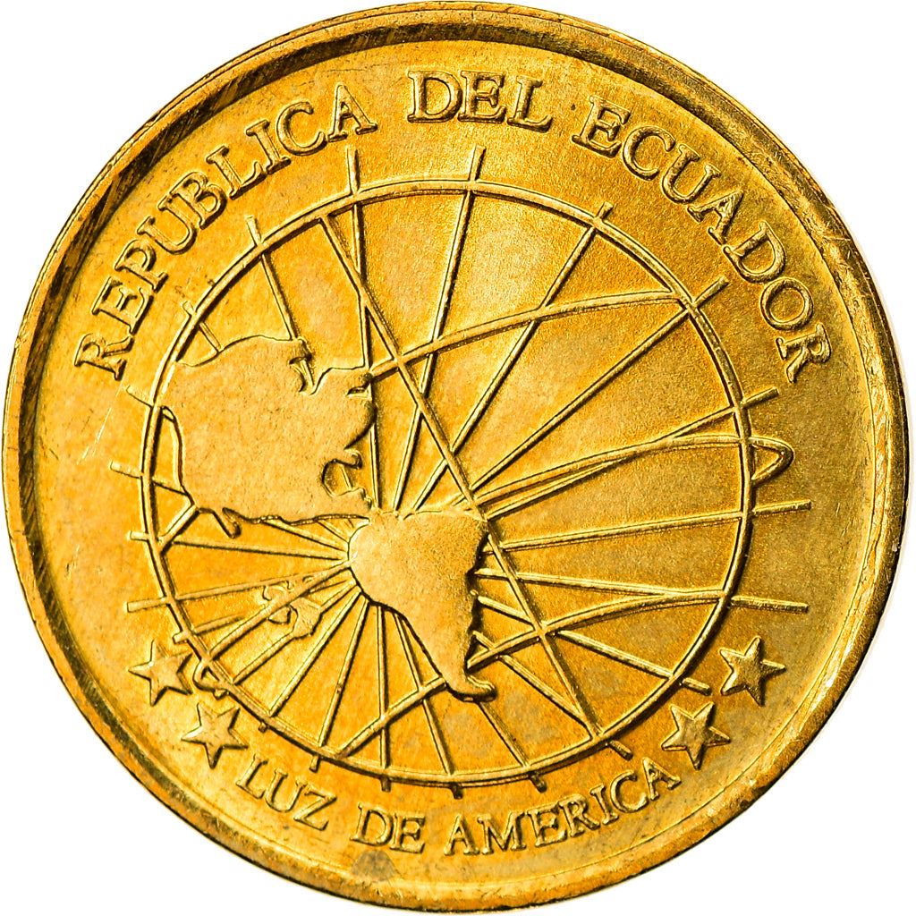 Ecuador | 1 Centavo Coin | Globe - Equator | Km:104 | 2000 - 2003