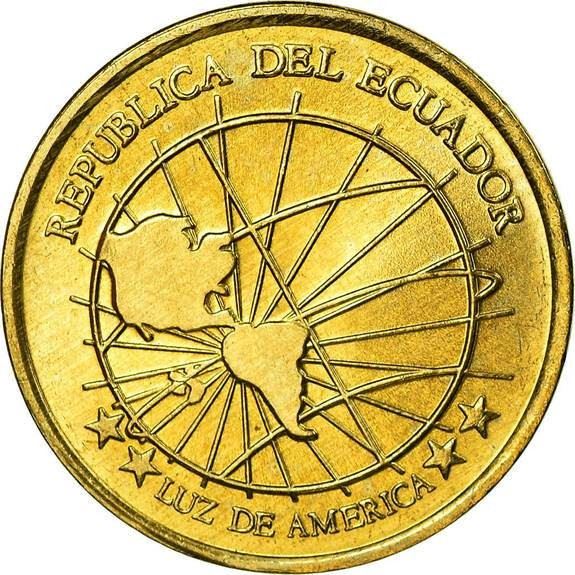 Ecuador | 1 Centavo Coin | Globe - Equator | Km:104 | 2000 - 2003