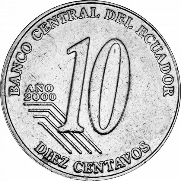 Ecuador | 10 Centavos Coin | Eugenio Espejo | Km:106 | 2000