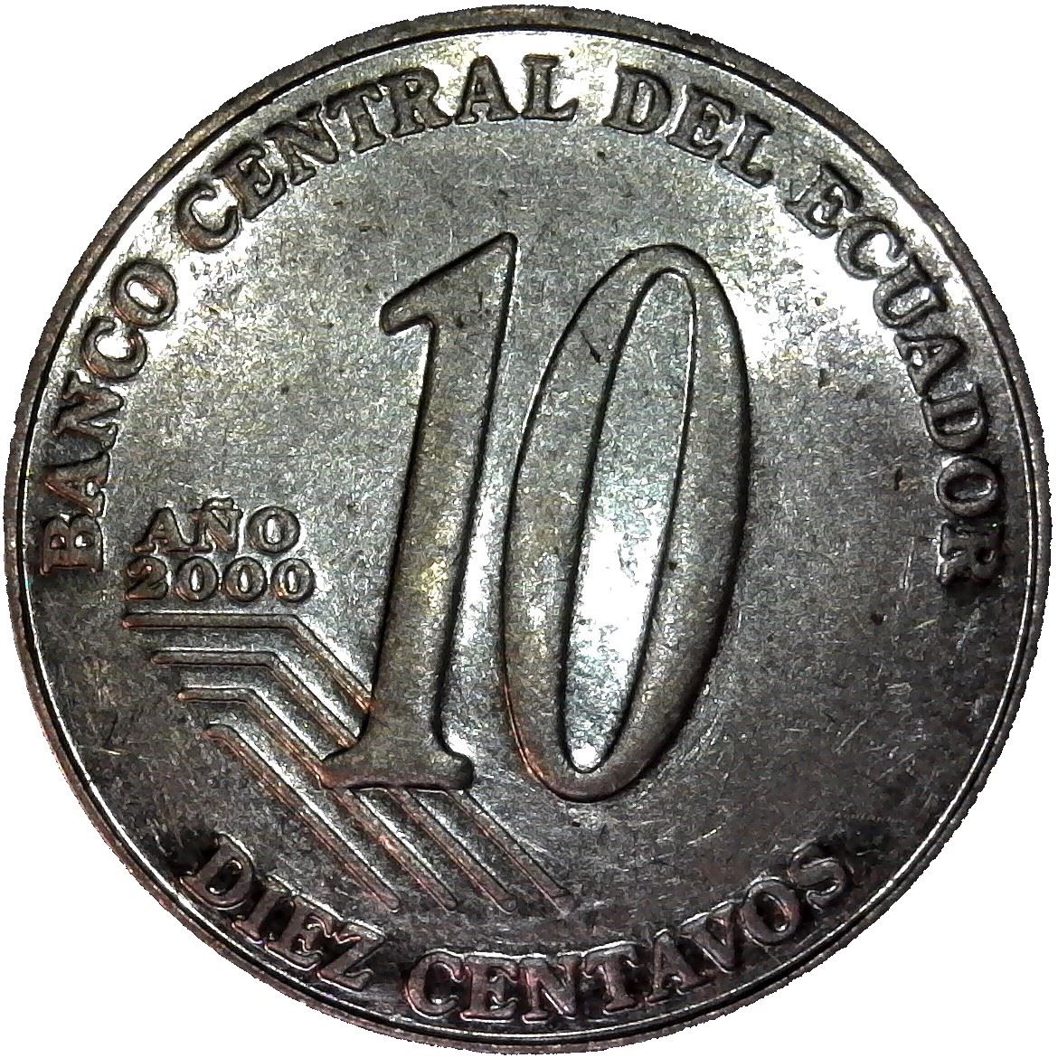 Ecuador | 10 Centavos Coin | Eugenio Espejo | Km:106 | 2000