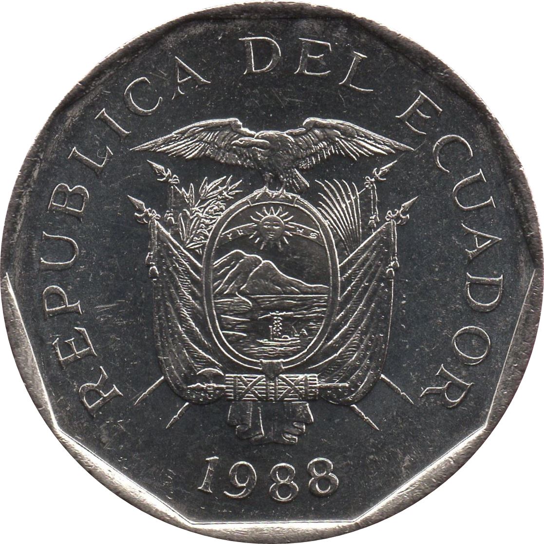 Ecuador 10 Sucres Coin | Venus de Valdivia | Statue | KM92.1 | 1988