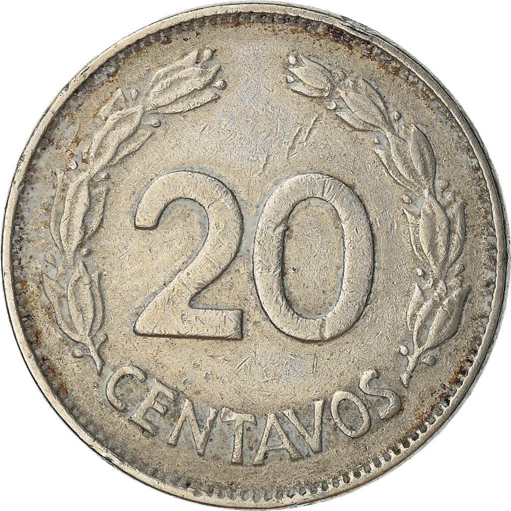 Ecuador | 20 Centavos Coin | KM77.1c | 1959 - 1972