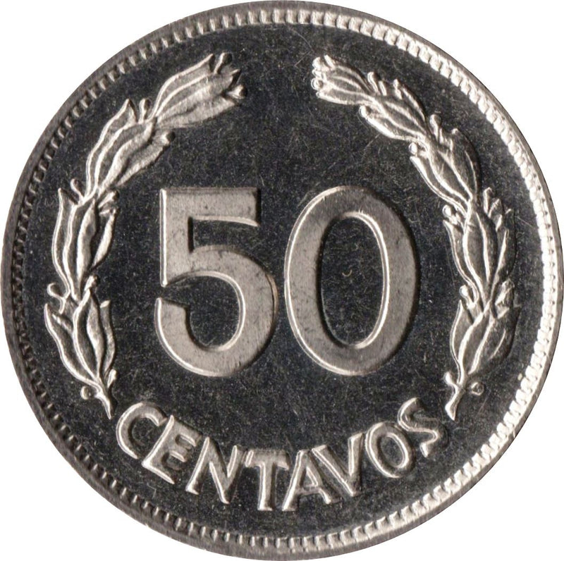 Ecuador 50 Centavos Coin | KM81 | 1963 - 1982