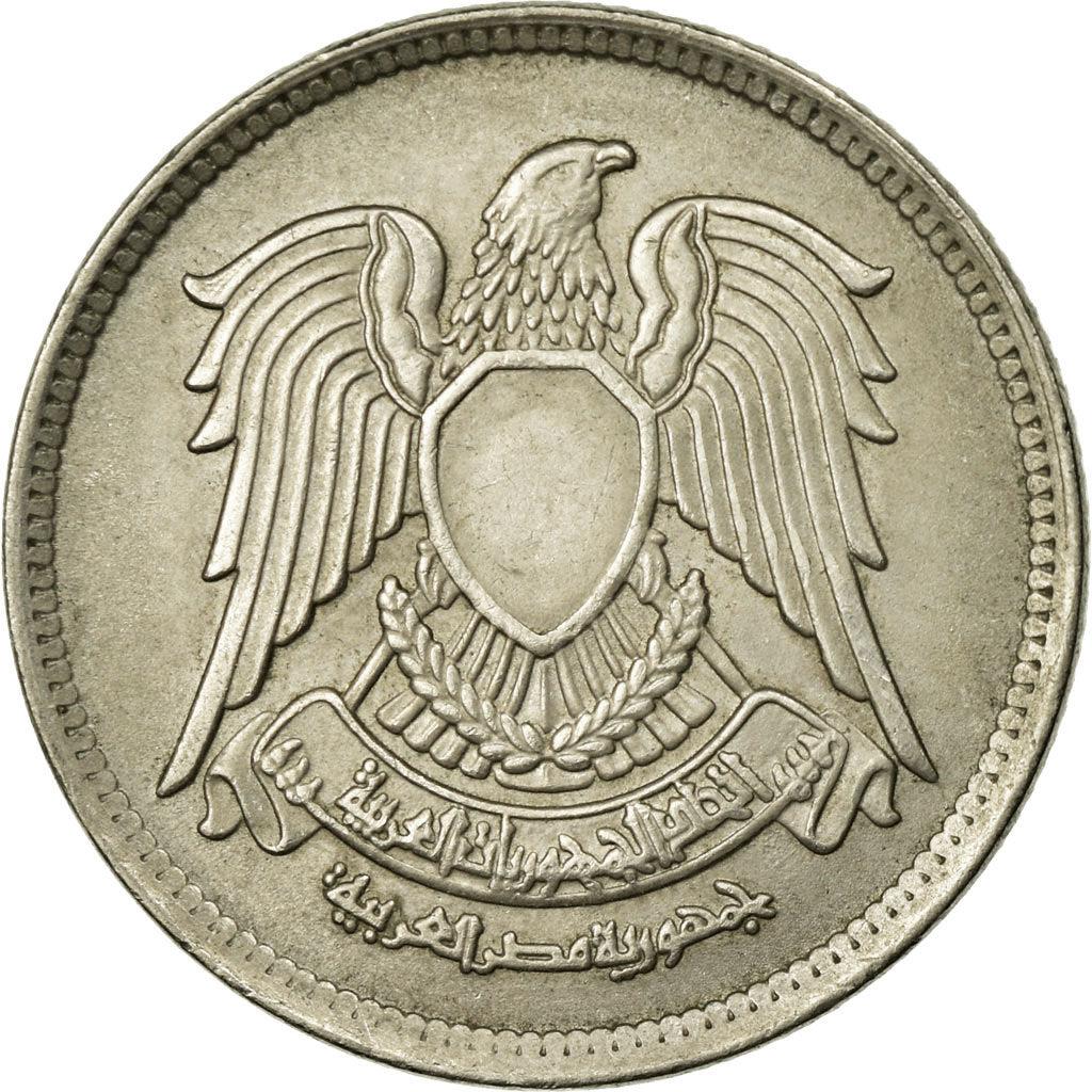 Egypt | 5 Piastres Coin | Hawk of Quraish | Km:A428 | 1972