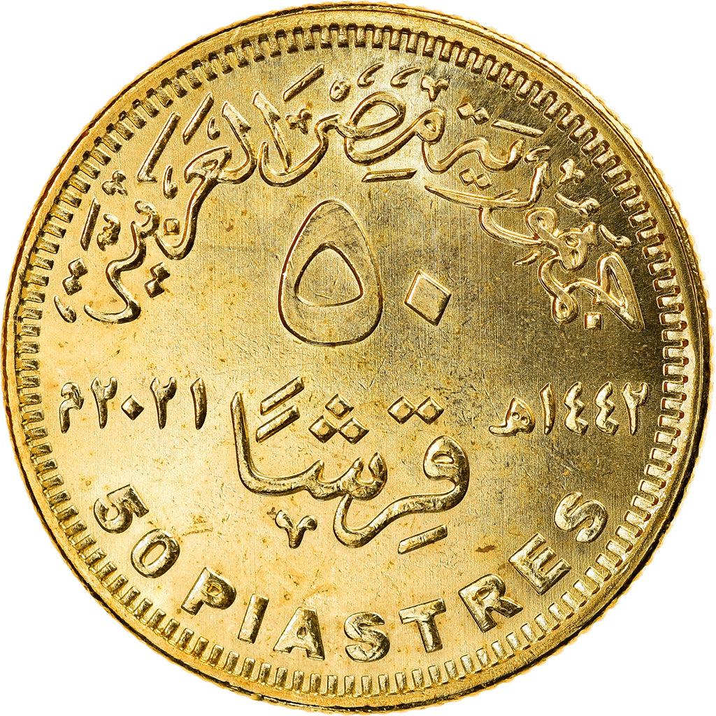 Egypt 50 Qirsh / Piastres Coin Egypt medical teams | 2021