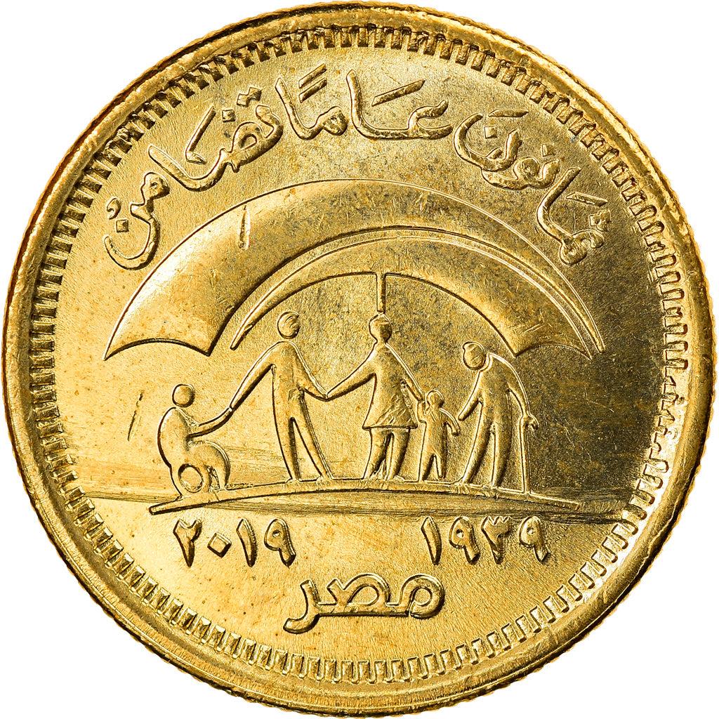 Egypt 50 Qirsh / Piastres Coin | Piastres Ministry of Social Solidarity | People | 2019