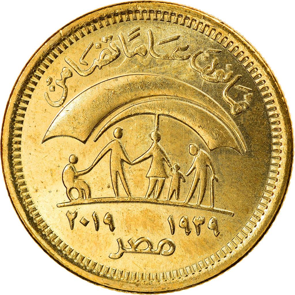 Egypt 50 Qirsh / Piastres Coin | Piastres Ministry of Social Solidarity | People | 2019