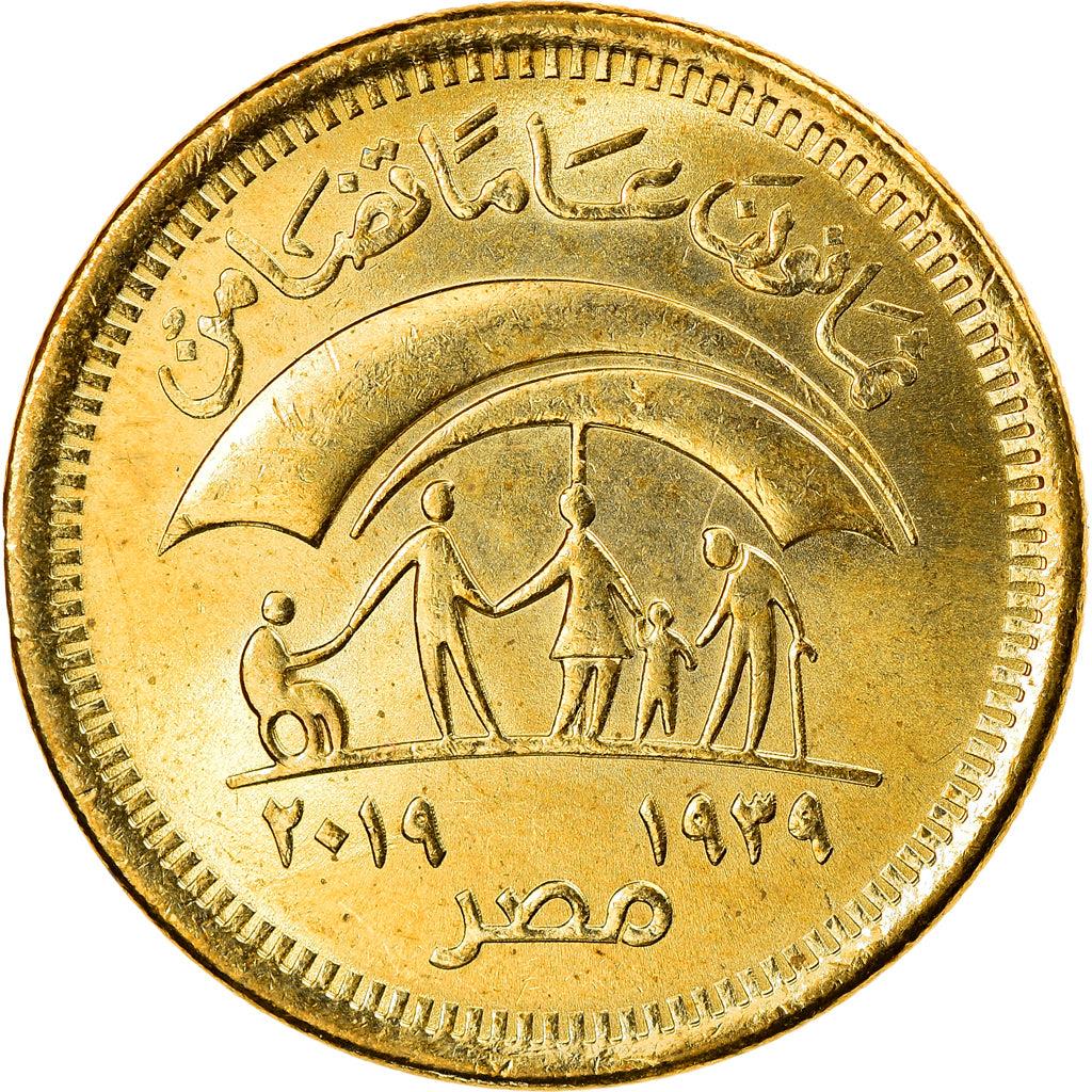 Egypt 50 Qirsh / Piastres Coin | Piastres Ministry of Social Solidarity | People | 2019