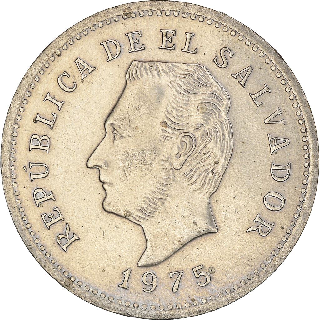 El Salvador 10 Centavos Coin | President Francisco Morazan | KM150 | 1975