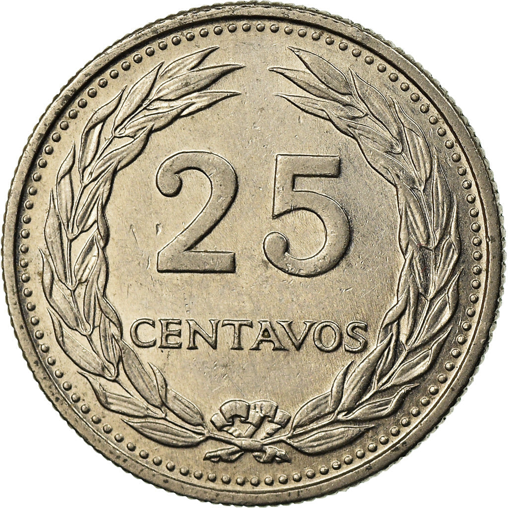 El Salvador Coin Salvadoran 25 Centavos | Jose Matias Delgado | KM139 | 1970 - 1977