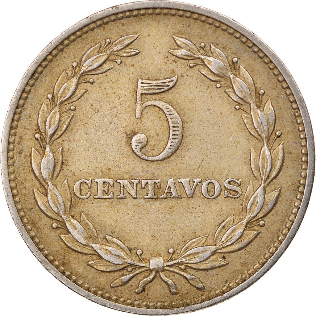 El Salvador Coin Salvadoran 5 Centavos | Francisco Morazan | KM134 | 1940 - 1974