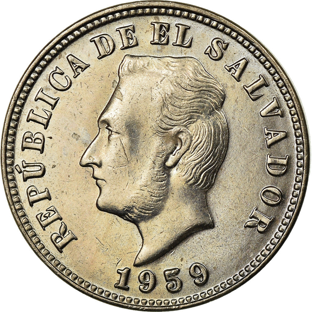 El Salvador Coin Salvadoran 5 Centavos | Francisco Morazan | KM134 | 1940 - 1974