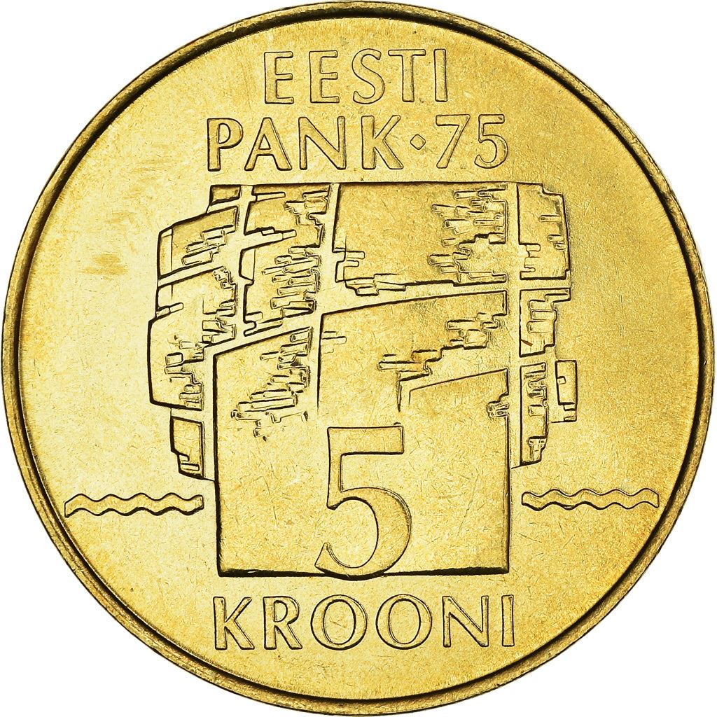 Estonia 5 Krooni Coin | National Bank | Lions | KM30 | 1994