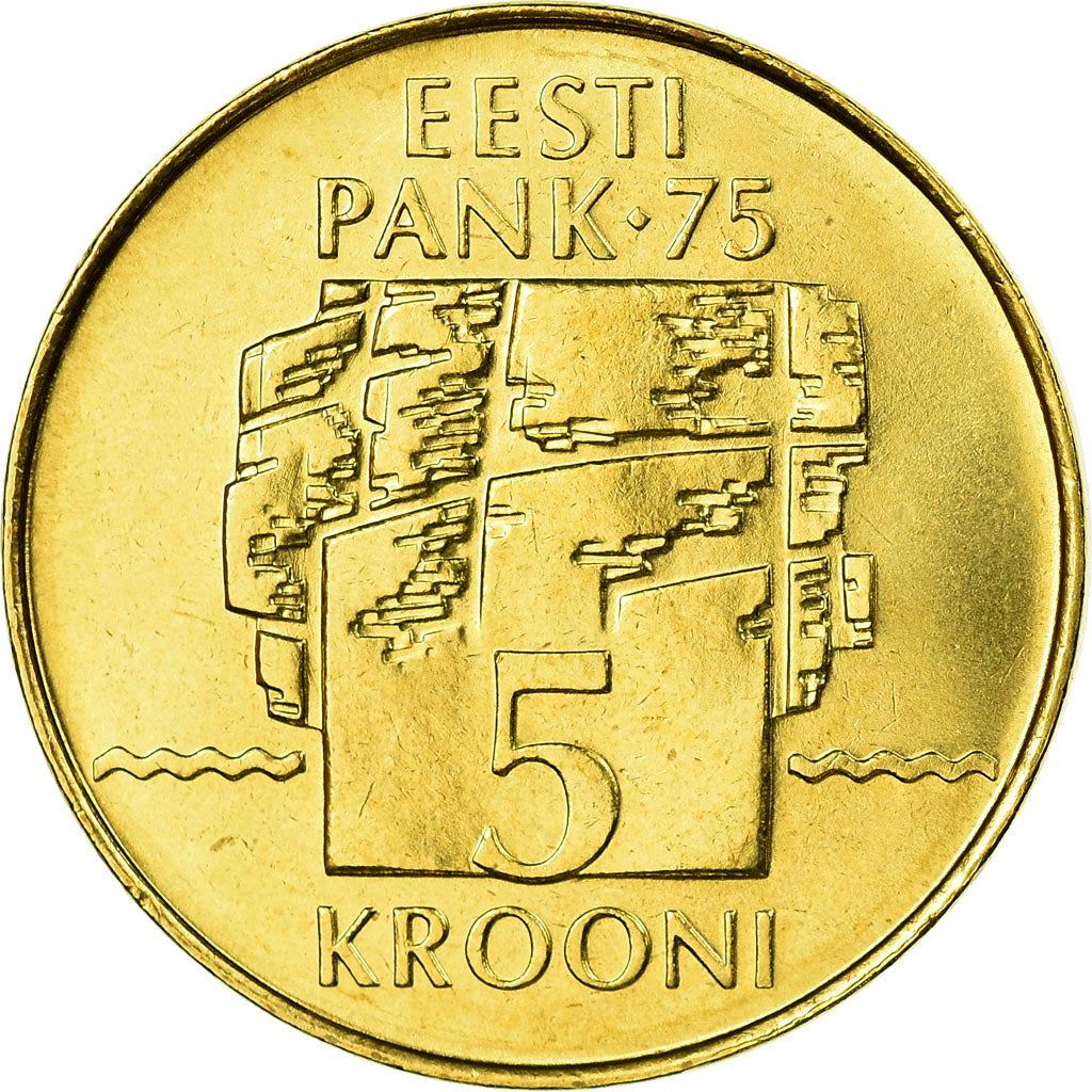 Estonia 5 Krooni Coin | National Bank | Lions | KM30 | 1994