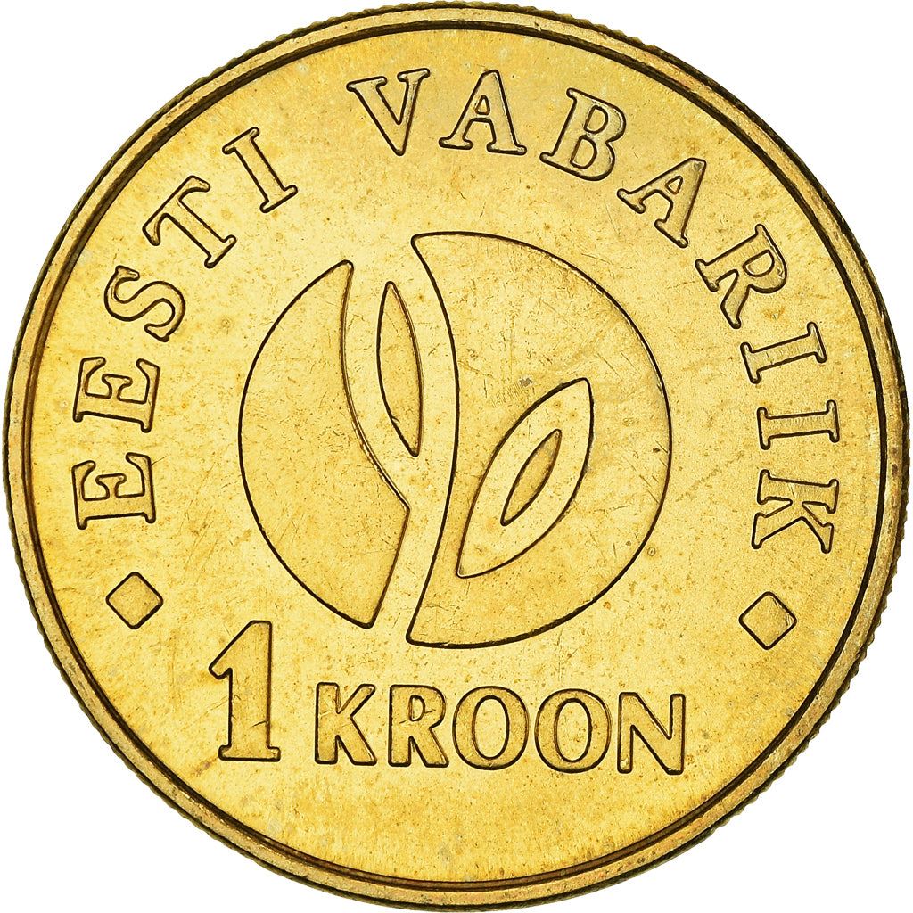 Estonia Coin Estonian 1 Kroon | Independence | Lion | KM44 | 2008