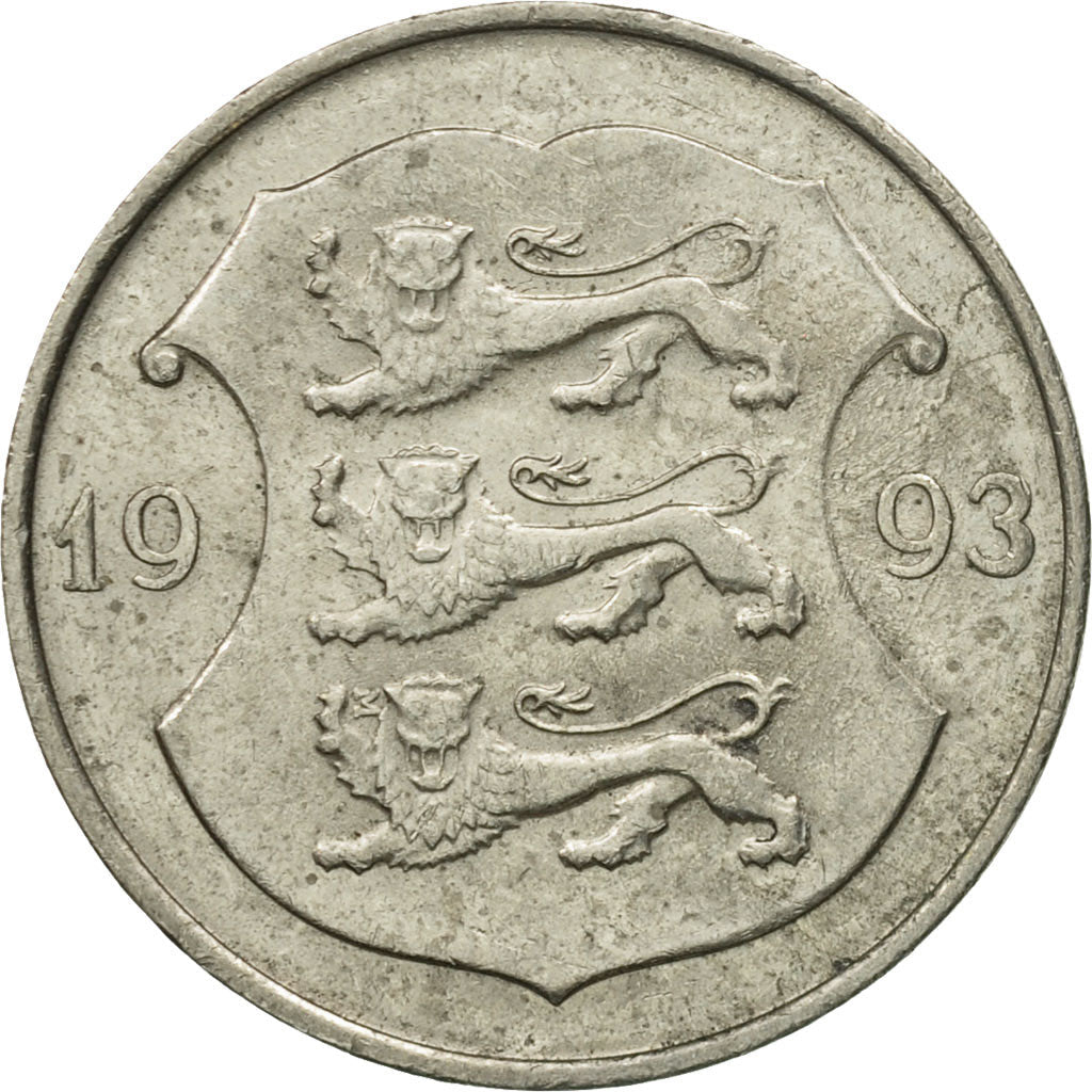 Estonia Coin Estonian 1 Kroon | Lions | KM28 | 1992 - 1995