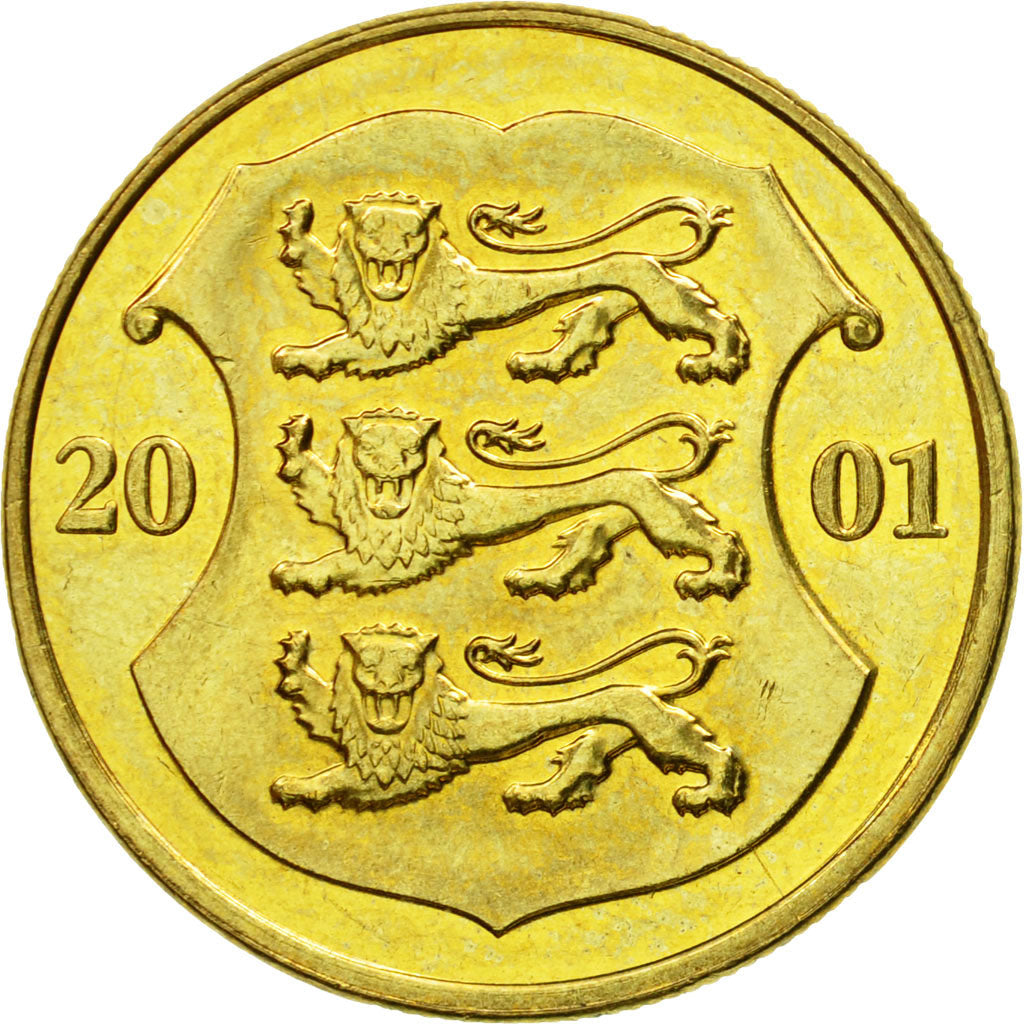 Estonia Coin Estonian 1 Kroon | Lions | KM35 | 1998 - 2006