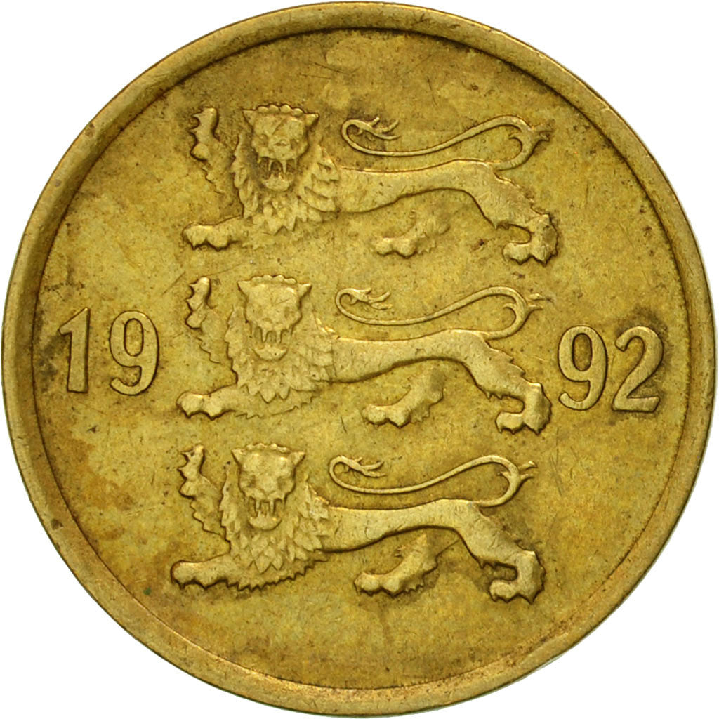 Estonia Coin Estonian 10 Senti | Lions | KM22 | 1991 - 2008