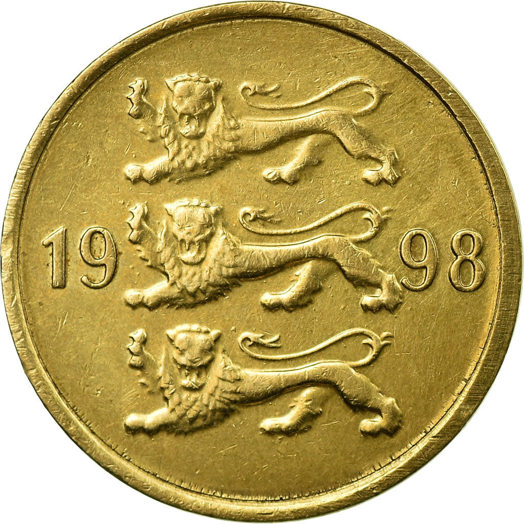 Estonia Coin Estonian 10 Senti | Lions | KM22 | 1991 - 2008