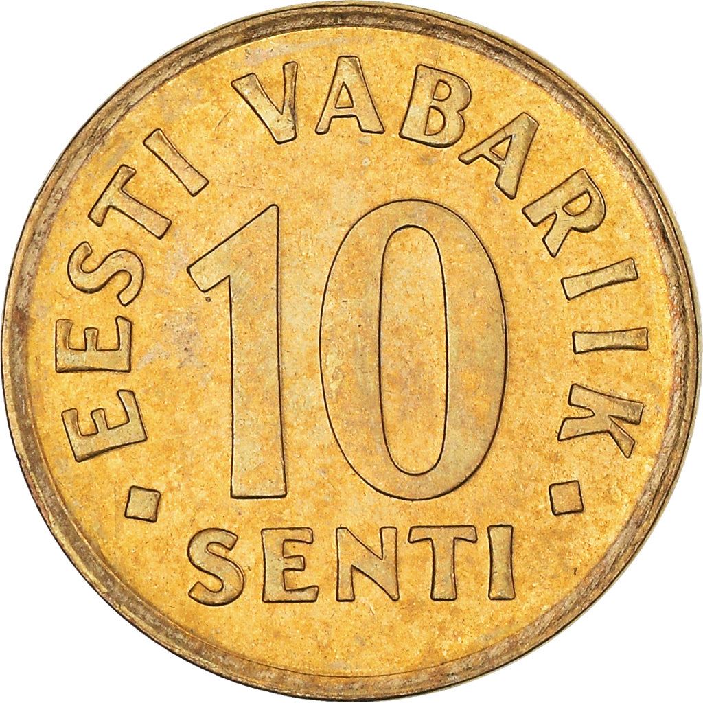 Estonia Coin Estonian 10 Senti | Lions | KM22 | 1991 - 2008