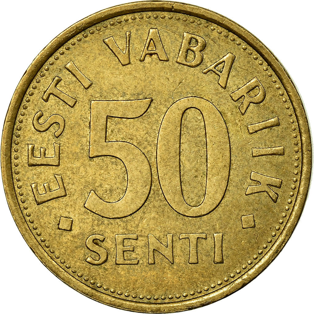 Estonia Coin Estonian 50 Senti | Lions | KM24 | 1992 - 2007