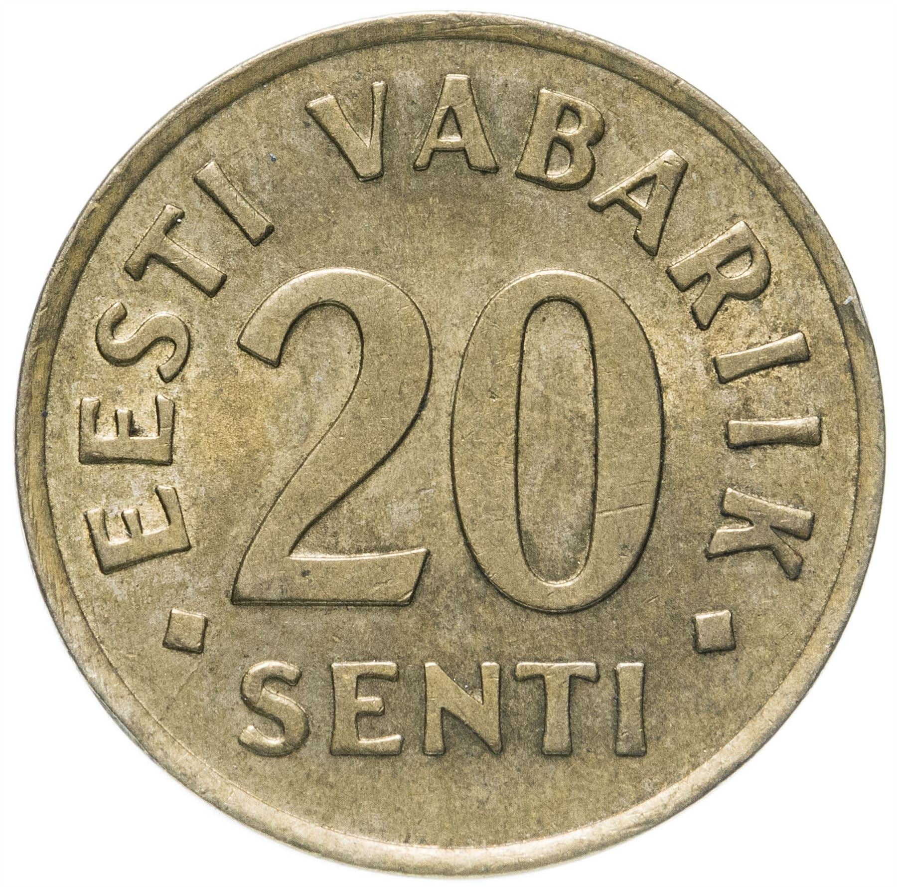 Estonia Coin Estonian 50 Senti | Lions | KM24 | 1992 - 2007