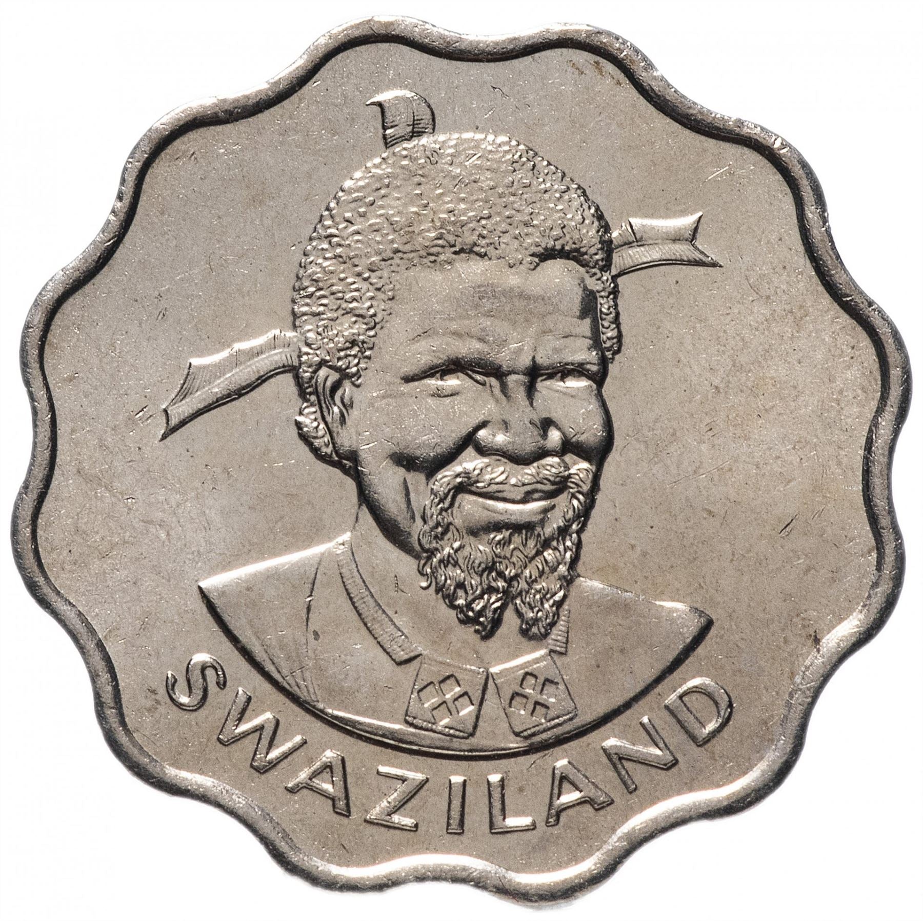 Eswatini | 20 Cents Coin | King Sobhuza II | Elephant | KM11 | 1974 - 1979