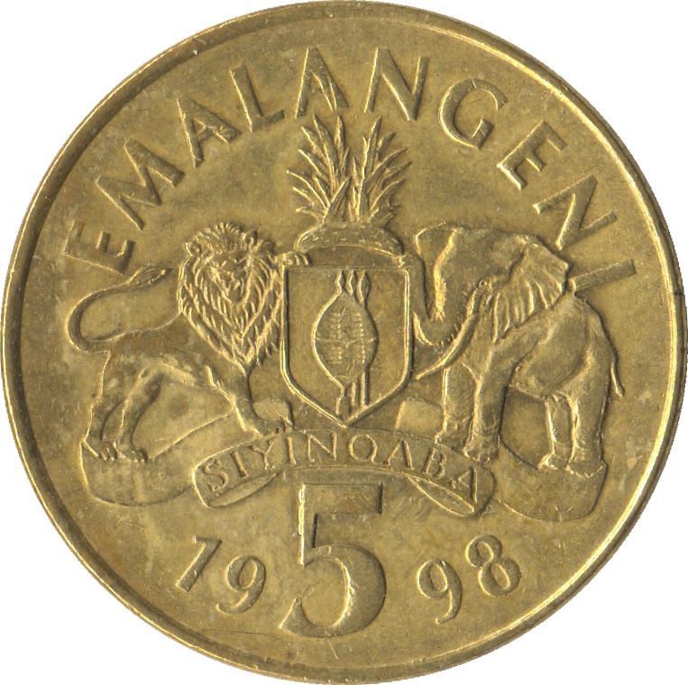 Eswatini 5 Emalangeni Coin | King Mswati III | KM47 | 1995 - 2003